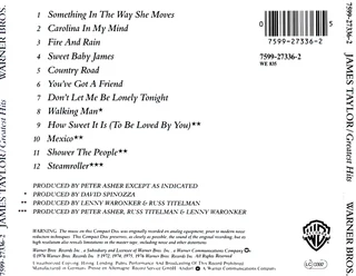 James Taylor - Greatest Hits (CD)