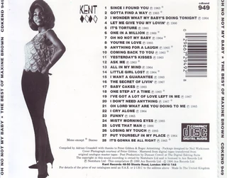 Maxine Brown - Oh No Not My Baby: The Best Of Maxine Brown (CD)