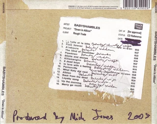 Babyshambles - Down In Albion (CD)