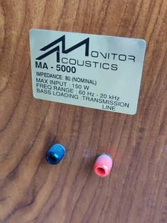Monitor Acoustics MA-5000 floorstanding speakers on spikes for sale