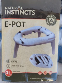 Natural Instincts E-Pot Portable Camping Toilet Seat Folding Travel Porta Potty Chair for sale