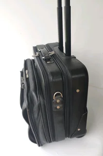 Busby mobile office Leather travel carry-ons Pilots Laptop Computer Trolley bag for sale