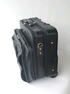 Busby mobile office Leather travel carry-ons Pilots Laptop Computer Trolley bag for sale