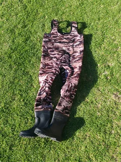 Elbe size 11 chest camo Neoprene wetsoot fishing angling Wader for sale