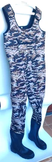Elbe size 11 chest camo Neoprene wetsoot fishing angling Wader for sale