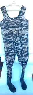 Elbe size 11 chest camo Neoprene wetsoot fishing angling Wader for sale