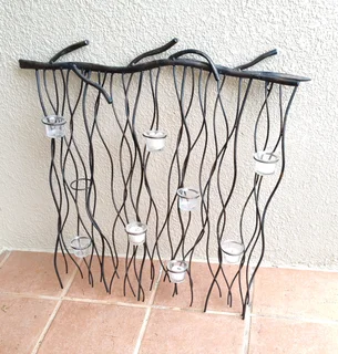 Wall mount nature&#39;s branch metal multiple candle holder for sale