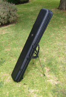 Multiple fishing rod hard travel case and build in stand for sale