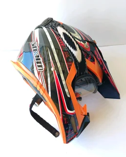 Stealth Flyte Large motocross motorcycle Helmet with oakly goggles for sale