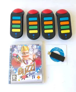 Sony PS3 Playstation BUZZ game and 4 wireless controllers for sale