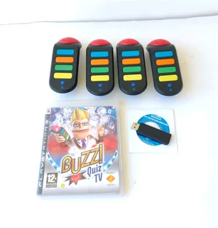 Sony PS3 Playstation BUZZ game and 4 wireless controllers for sale