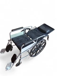 Full Reclining  commode foldable Wheelchair for sale
