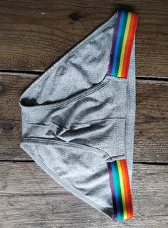 Rainbow Stripe and Grey Underpants