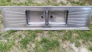 Stainless steel double sink