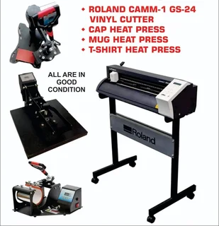 Roland GS-24 and Heat Press Machine