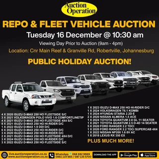 Public Holiday Vehicle Auction!