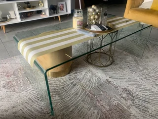 Glass coffee table