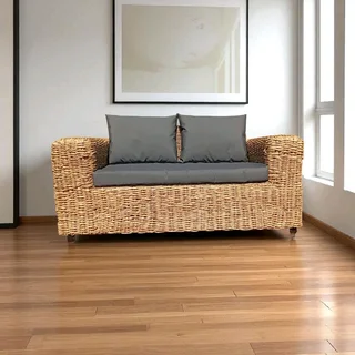 2 seater wicker coach