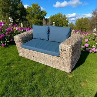 2 seater wicker coach