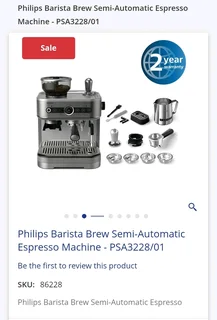 Philips Barista Brew Semi-Automatic Espresso Machine - PSA3228/01