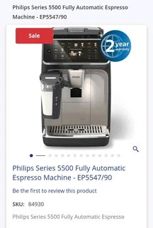 Philips Series 5500 Fully Automatic Espresso Machine - EP5547/90