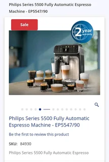 Philips Series 5500 Fully Automatic Espresso Machine - EP5547/90