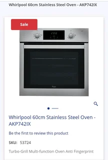 Whirlpool 60cm Stainless Steel Oven - AKP742IX