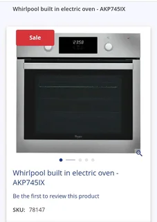 Whirlpool built in electric oven - AKP745IX