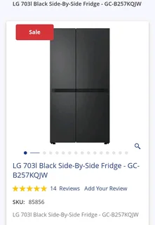 LG 703l Black Side-By-Side Fridge - GC-B257KQJW