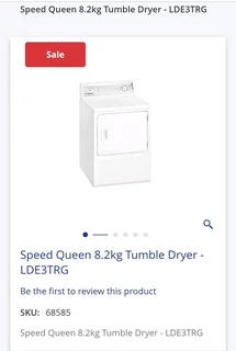 Speed Queen 8.2kg Tumble Dryer - LDE3TRG
