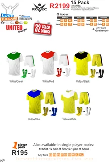 Soccer kits on sale