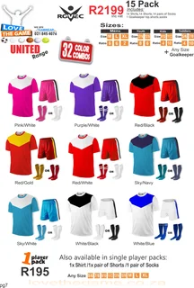 Soccer kits on sale