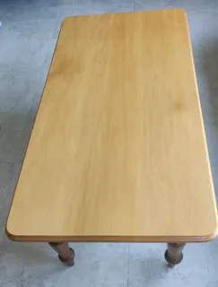 Yellowwood and imbuia coffee table