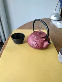 Cast iron teapot