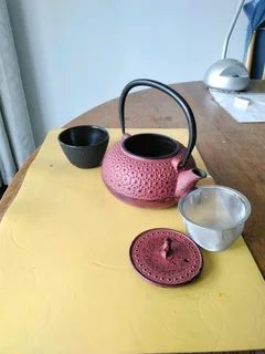 Cast iron teapot