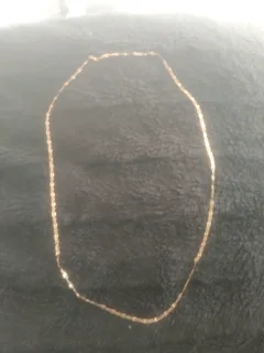 32" Antique 14ct Gold Dainty Mariner-Link Chain.