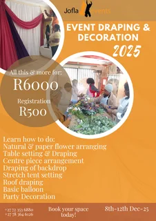 Events Decoration and Draping Training.