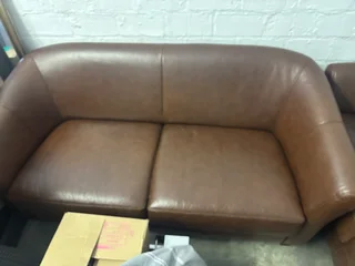 2 geniune leather couches 2/3seater