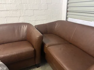 2 geniune leather couches 2/3seater