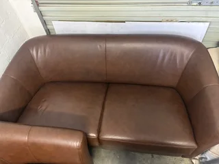 2 geniune leather couches 2/3seater