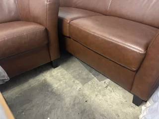 2 geniune leather couches 2/3seater
