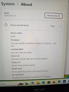 Acer Swift Go – Intel Core i7 11th Gen (USED)