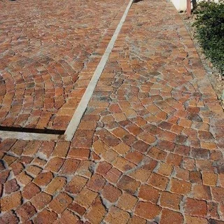 Half brick paving