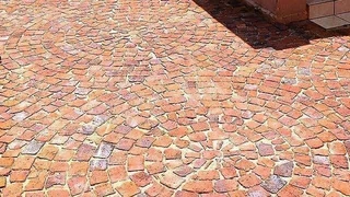 Half brick paving