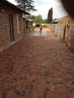 Half brick paving