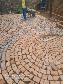 Half brick paving