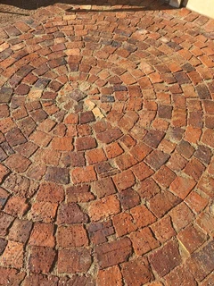 Half brick paving