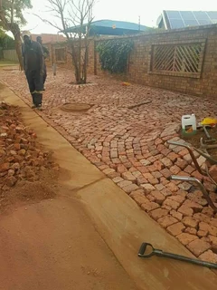 Half brick paving
