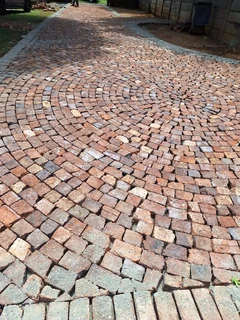 Half brick paving