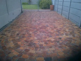Half brick paving